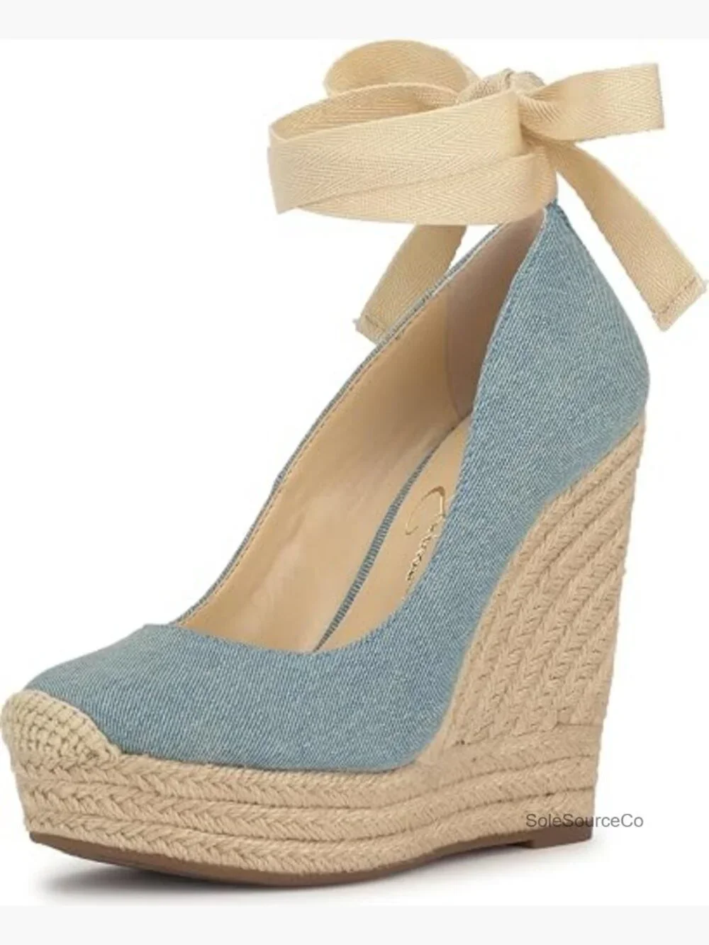Women's Espadrille Wedge Sandals Braided Heel Ankle Wrap Lace Up